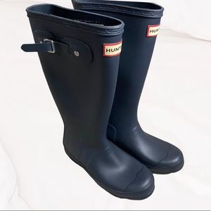 Hunter Matte Navy Tall Rain Boots